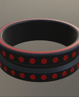 Bracelet with inserts (no need for multi-color printer) 3d model