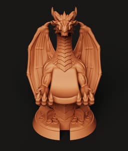 Dragon Headphone & Controller Stand | Mythical Beast Gaming Accessory | Dragon Statue 3d model