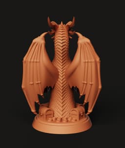 Dragon Headphone & Controller Stand | Mythical Beast Gaming Accessory | Dragon Statue 3d model