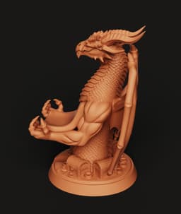 Dragon Headphone & Controller Stand | Mythical Beast Gaming Accessory | Dragon Statue 3d model