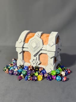 Custom DND Dwarven Chest Dice Holder STL (3D Print File) 3d model