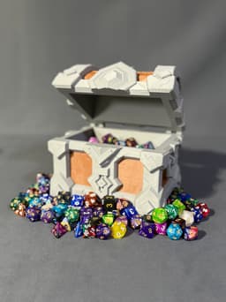 Custom DND Dwarven Chest Dice Holder STL (3D Print File) 3d model