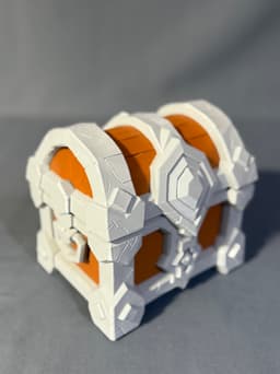 Custom DND Dwarven Chest Dice Holder STL (3D Print File) 3d model