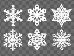 snowflake christmas deco collection 3d model