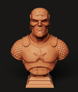 Patriot Soldier Bust STL | Superhero Hero 3D Print | Comic Art 3d model