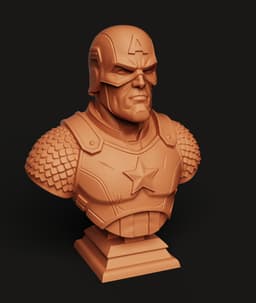 Patriot Soldier Bust STL | Superhero Hero 3D Print | Comic Art 3d model