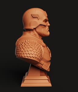 Patriot Soldier Bust STL | Superhero Hero 3D Print | Comic Art 3d model