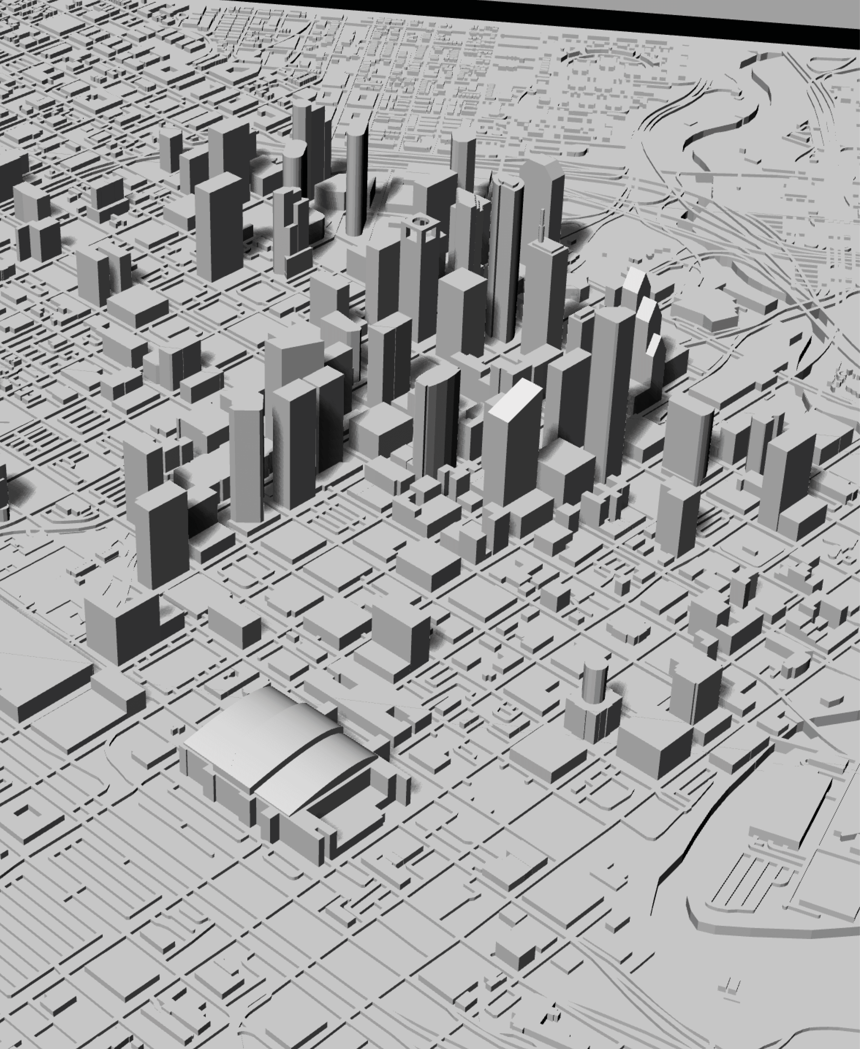 HOUSTON, Skyline 3D map 3d model