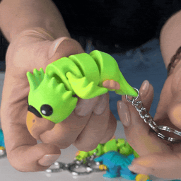 Cute Flexi Parrot (Toy, Keychain & Magnet), Fun Articulated Toy 3d model