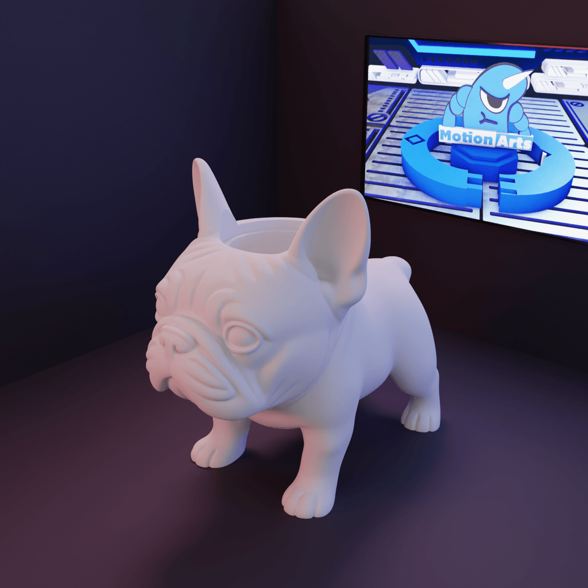 Buldogue porta caneta.stl 3d model
