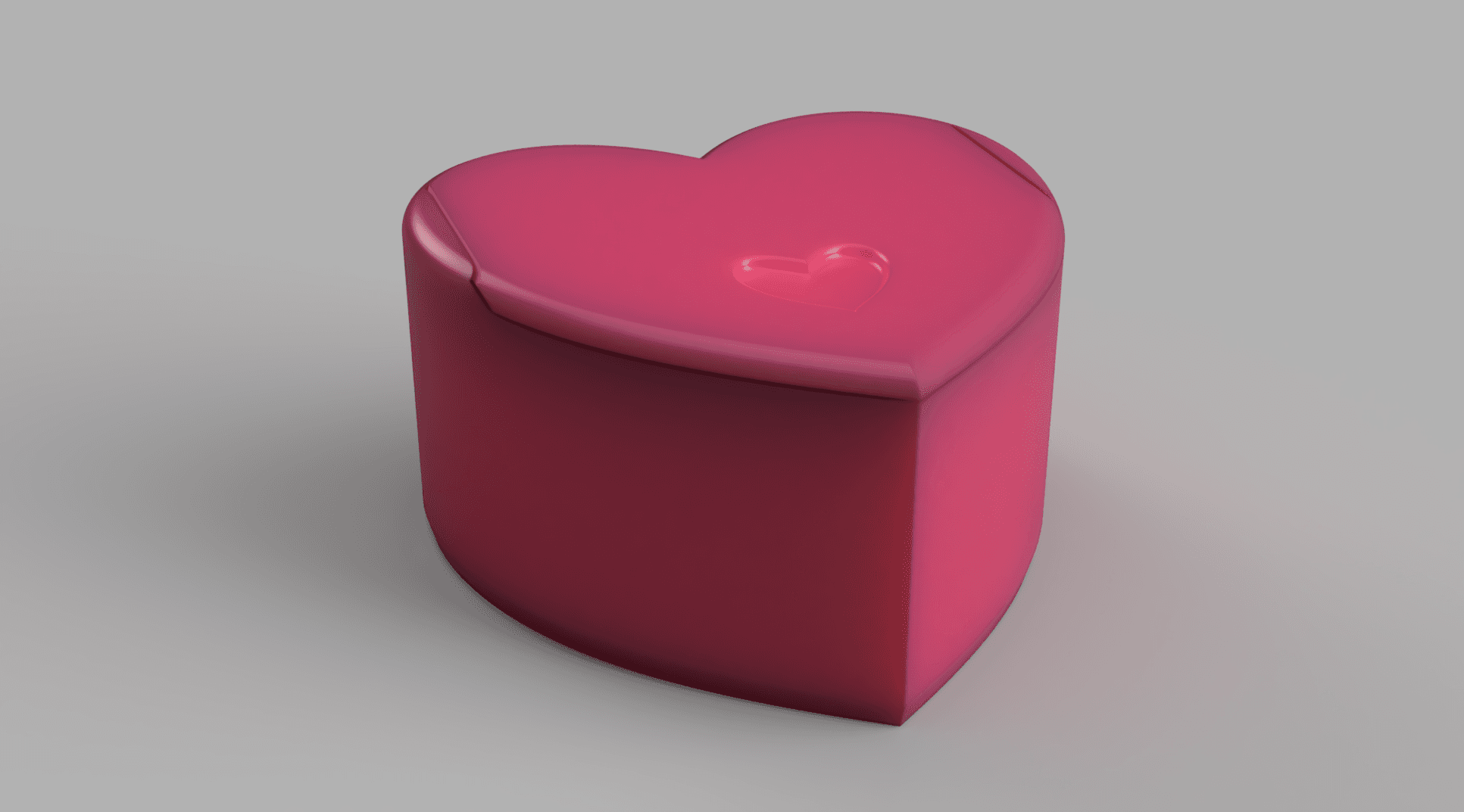 Simple Heart Box - Sliding 3d model