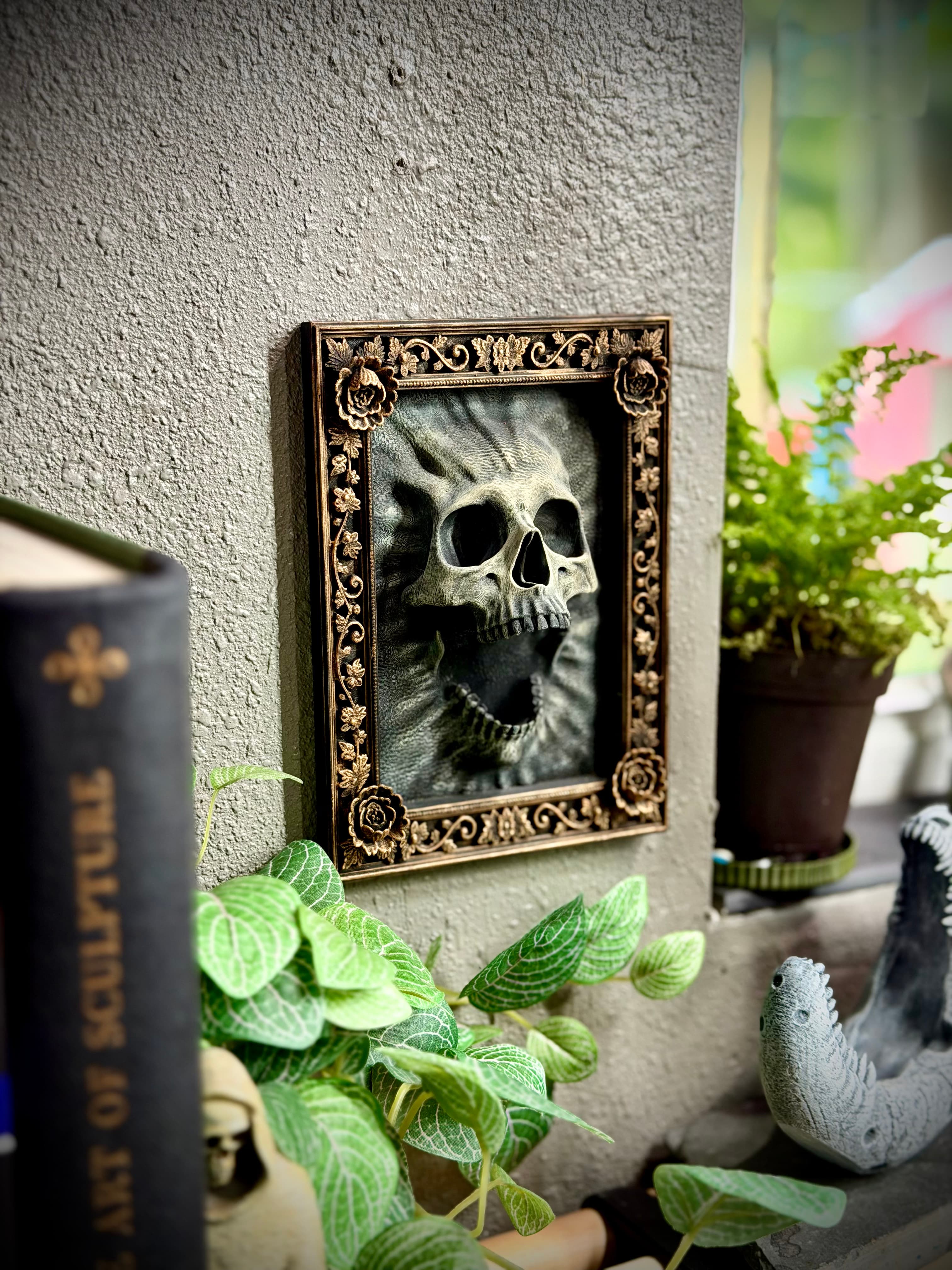 skull picture frame. 3d model