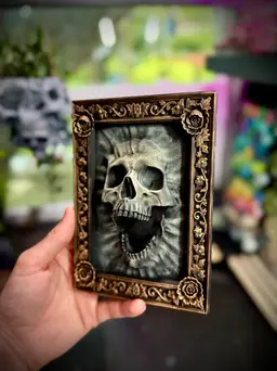 skull picture frame. 3d model