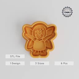 Fairy Cookie Cutter & Stamp Set, Shapes for Fondant, Includes 3 Sizes, 6 Pieces, Fantasy & Halloween Theme PRODUCT_5644 3d model