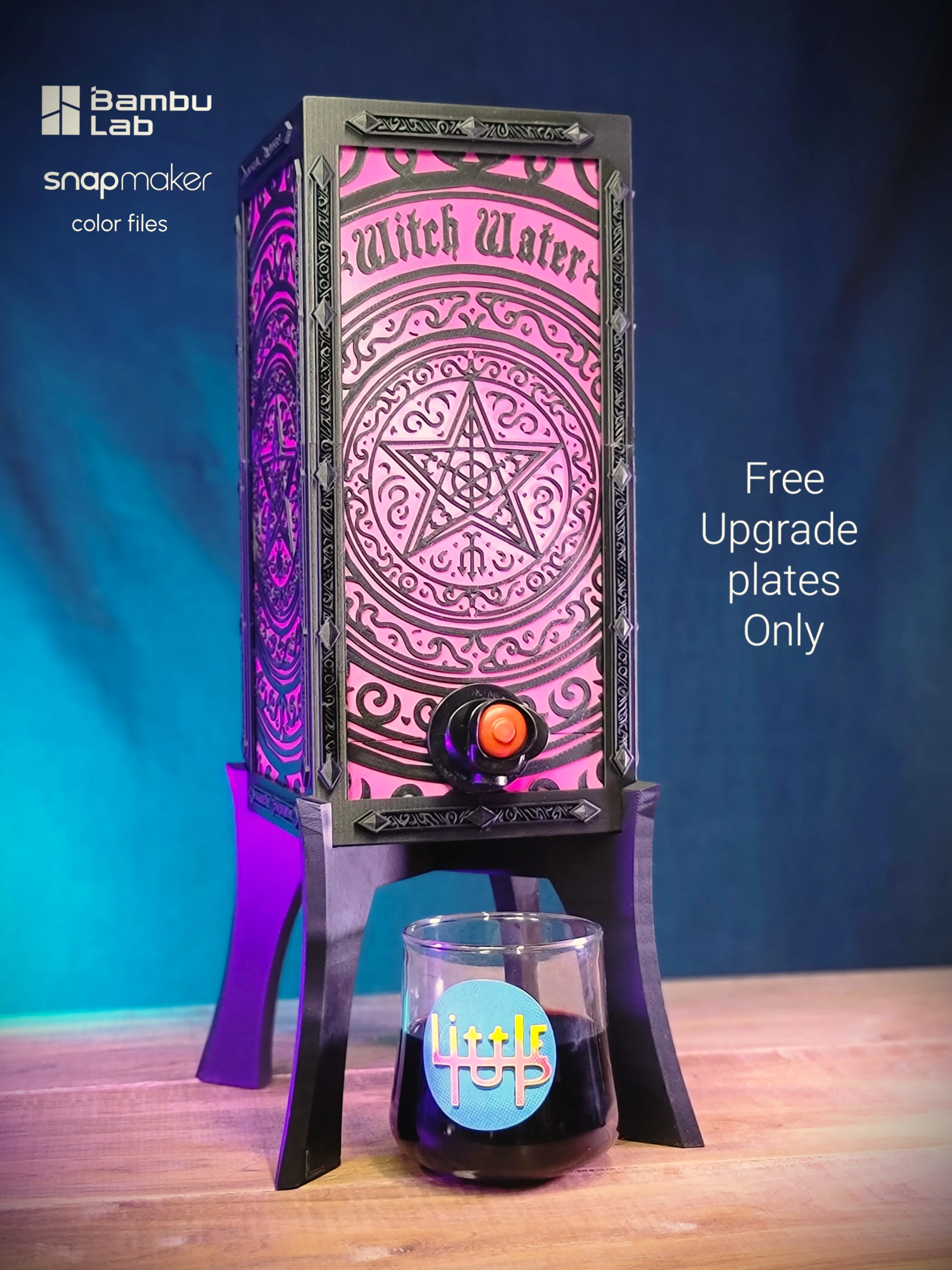 FREE UPGRADE for wine box case Witch Water-Plates Only 3d model