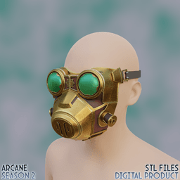 Vi Enforcer Gasmask Arcane League of Legends 3d model