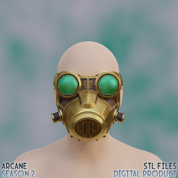 Vi Enforcer Gasmask Arcane League of Legends 3d model
