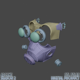 Vi Enforcer Gasmask Arcane League of Legends 3d model