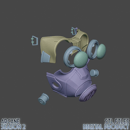 Vi Enforcer Gasmask Arcane League of Legends 3d model