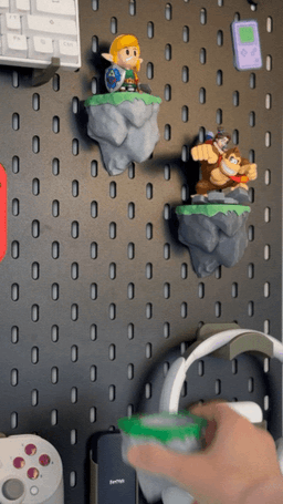 Amiibo Stand for Ikea Skadis pegboard 3d model