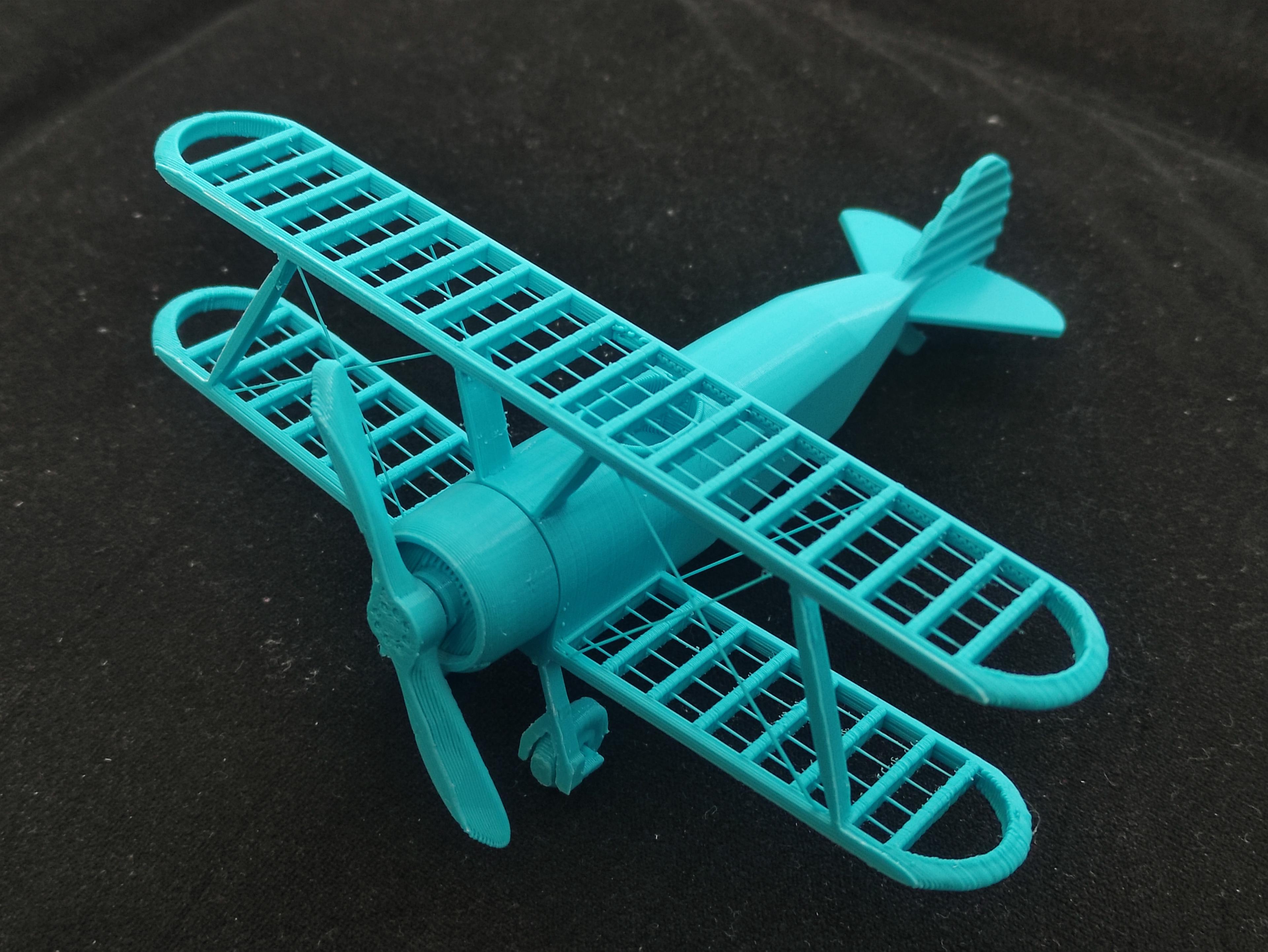 String Biplane:  No Supports - I tried to make a model in 70%... On prusa slider, 0.28mm, Ender v3... I liked the results.. 😉 - 3d model