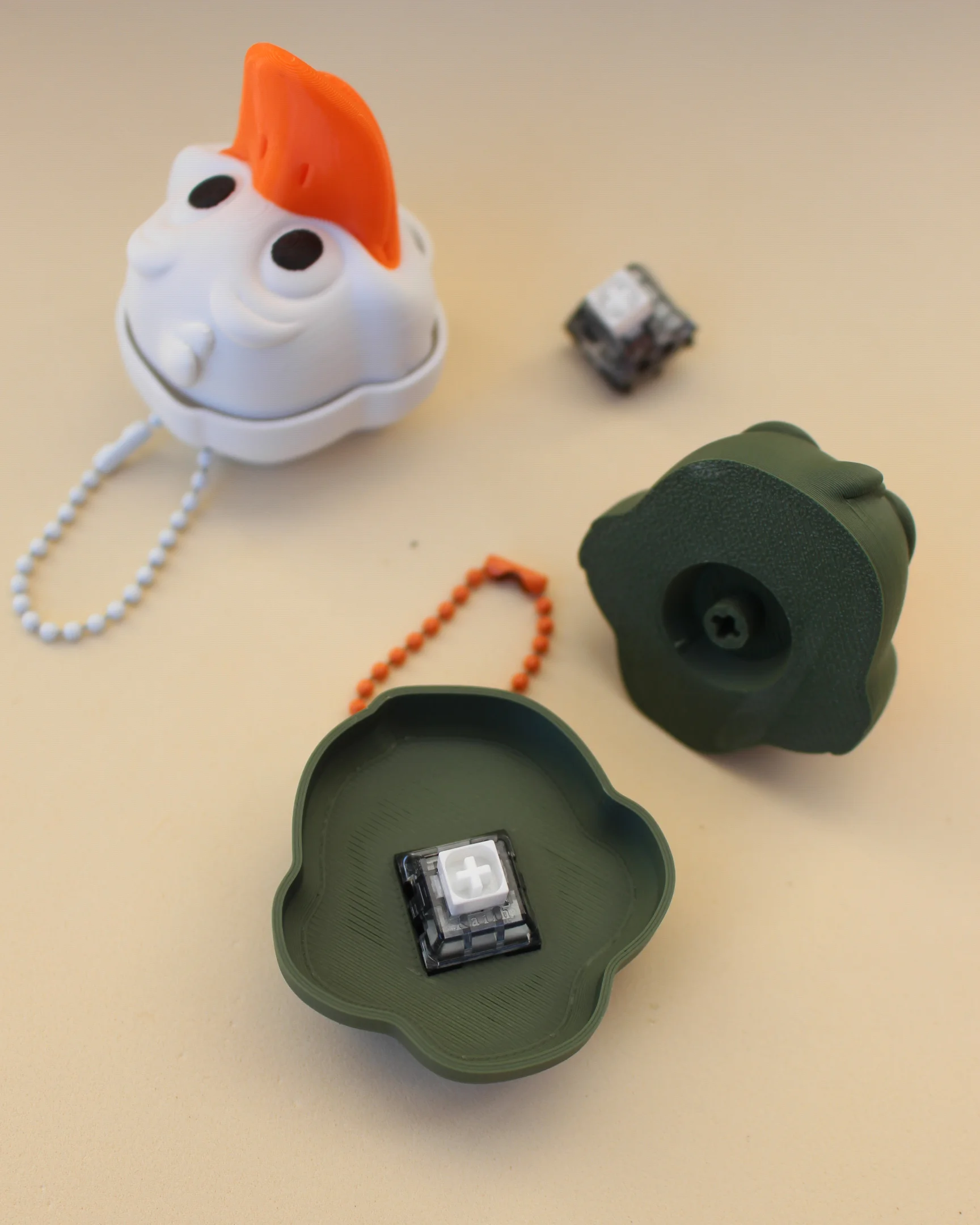 Duck Clicker Keychain – 3D Fidget Toy 3d model