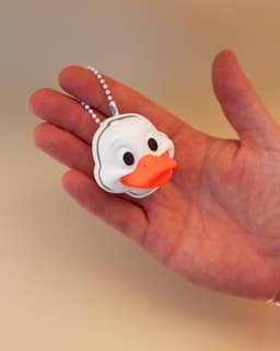 Duck Clicker Keychain – 3D Fidget Toy 3d model