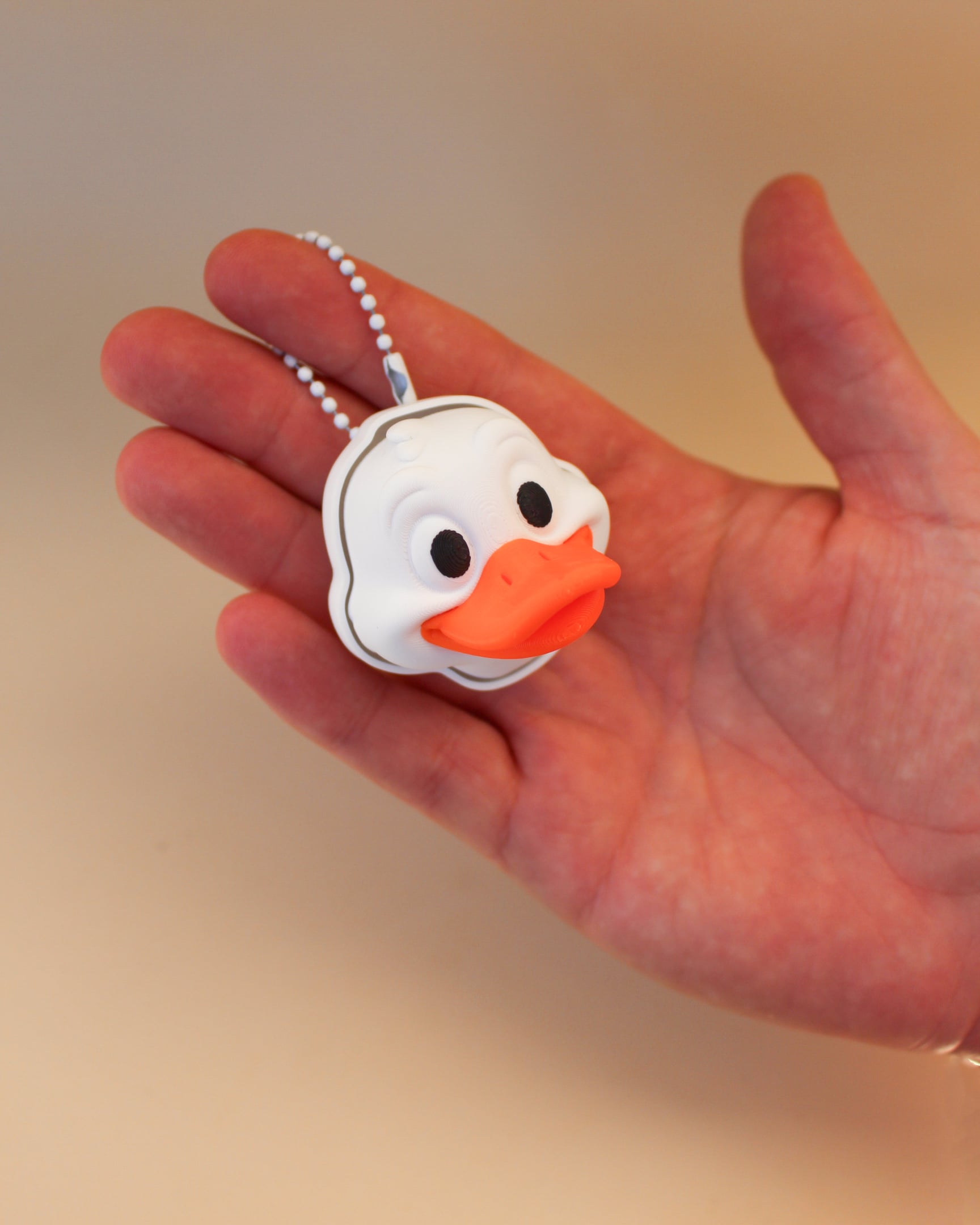 Duck Clicker Keychain – 3D Fidget Toy 3d model