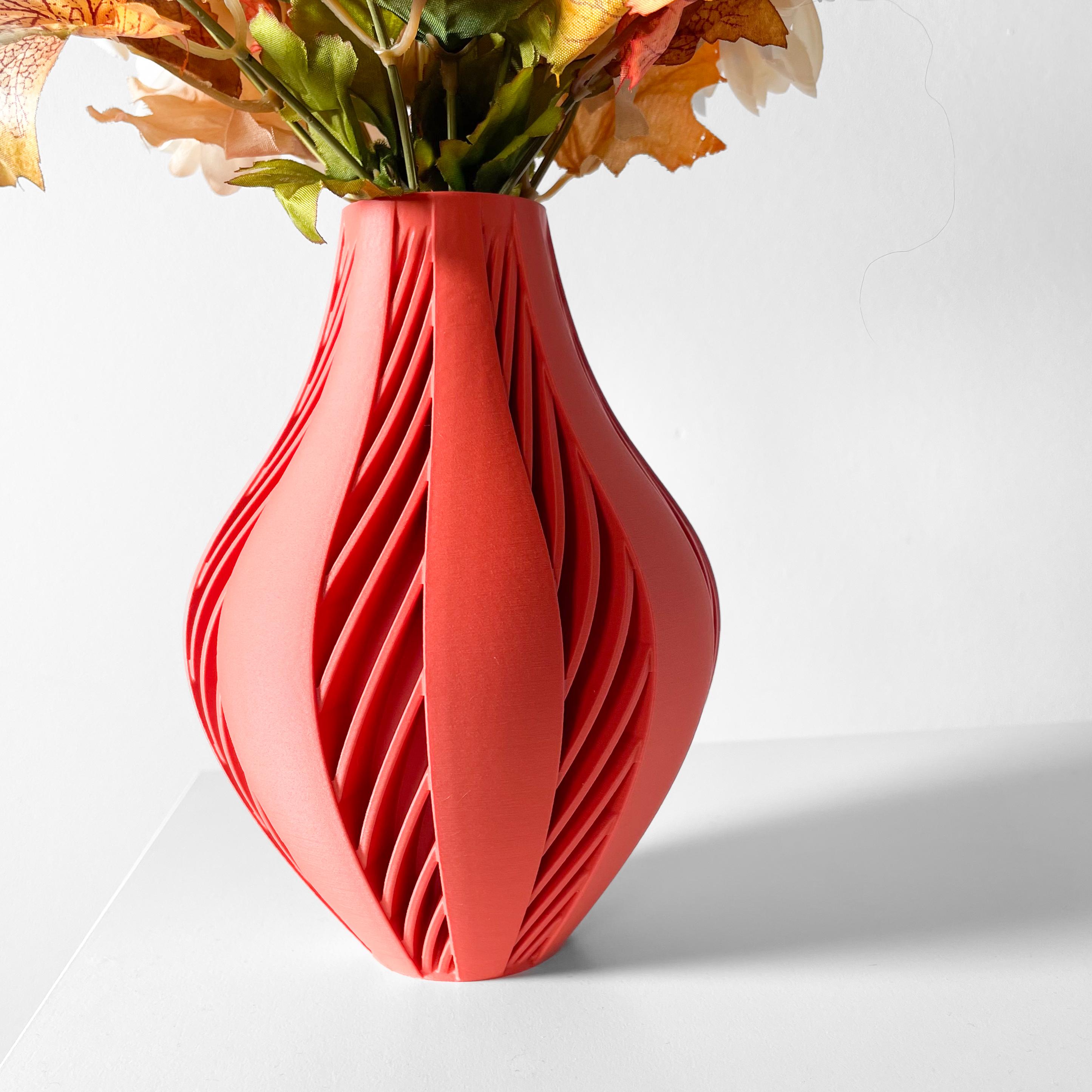 The Yorio Vase, Modern and Unique Home Decor for Dried and Preserved Flower Arrangement  | STL File 3d model