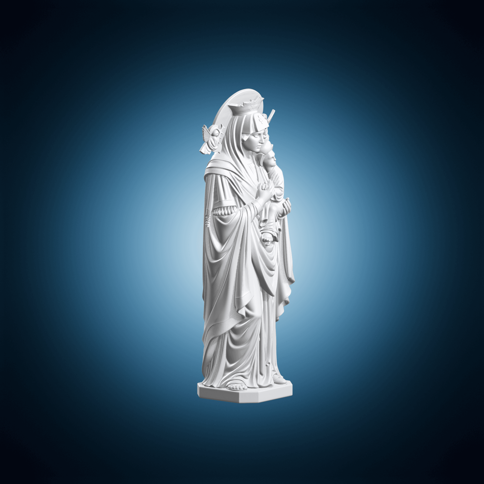 Our Lady Jesus Statue 3d model