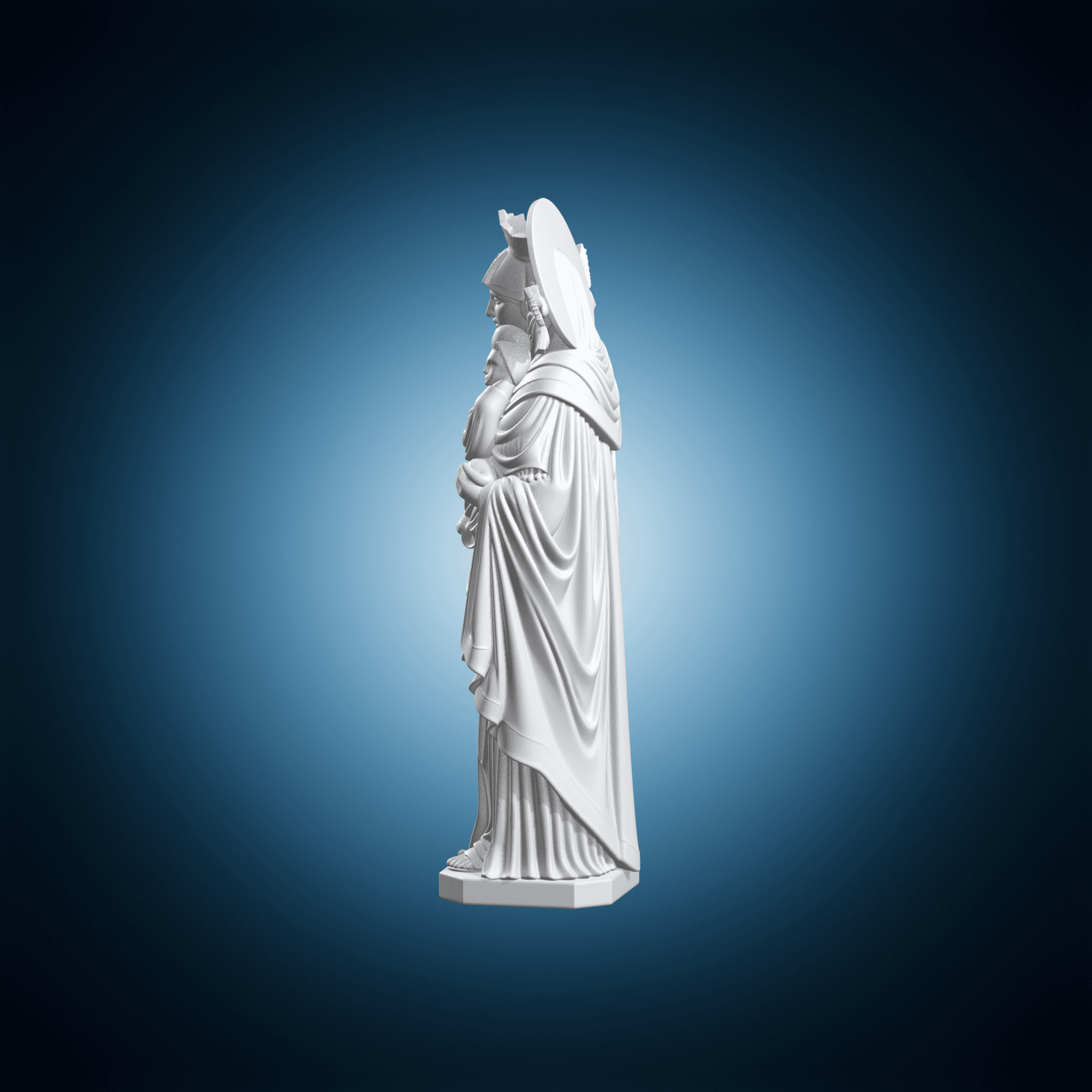 Our Lady Jesus Statue 3d model
