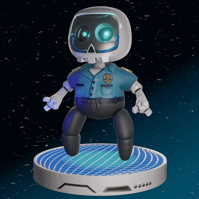 Astro Marvin Zombie, Resident-Evil 2 From Astro Bot / Astro's PlayRoom | Play Station 5 Robo Mascot 3d model