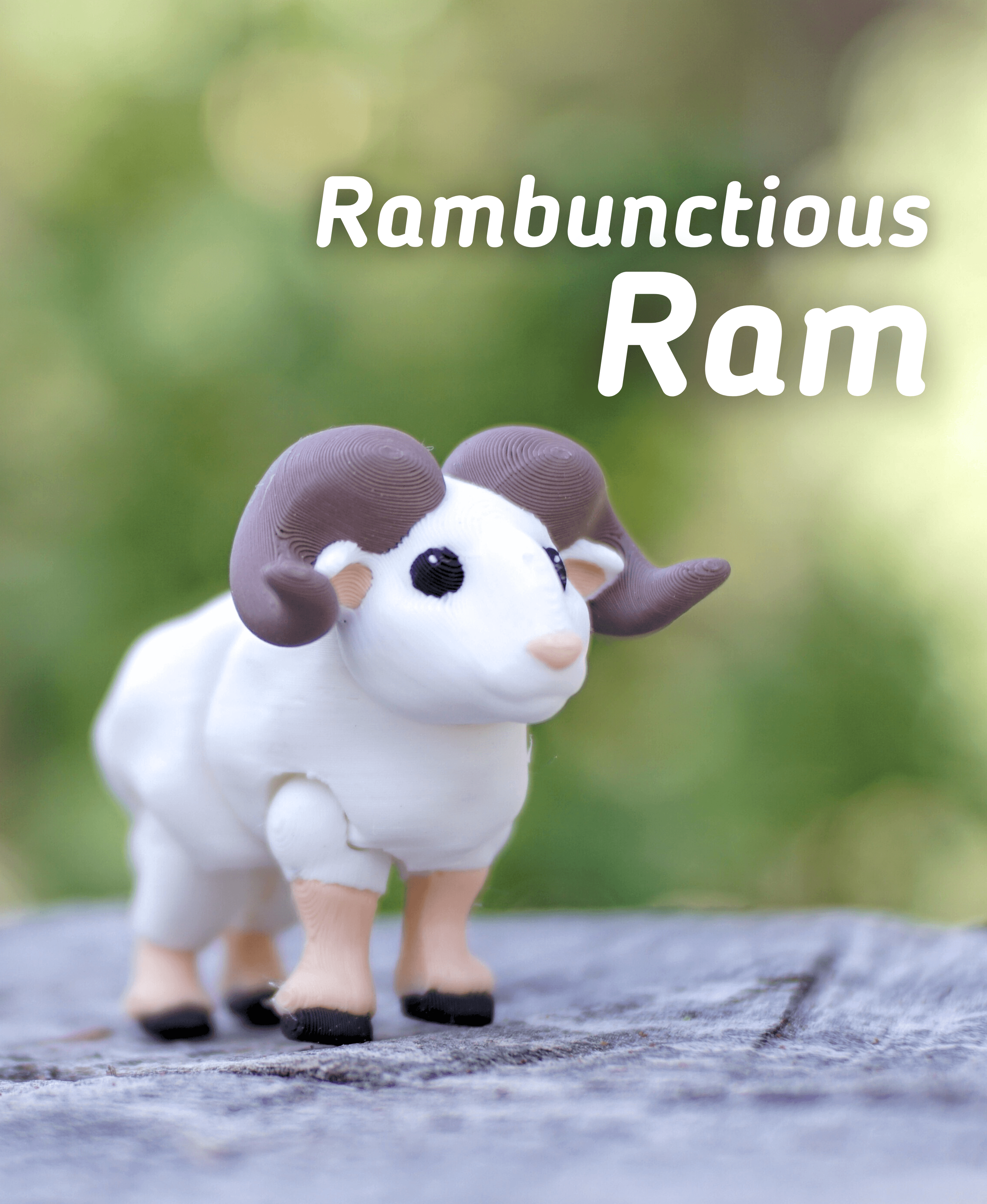 Rambunctious Ram - Articulated Fidget Ram - Ludo Animal 3d model