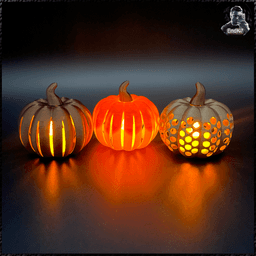 Pumpkin Tealights 3d model