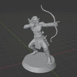 FREE Goblin Archer – Fantasy Miniature STL 32mm TTRPG 3d model
