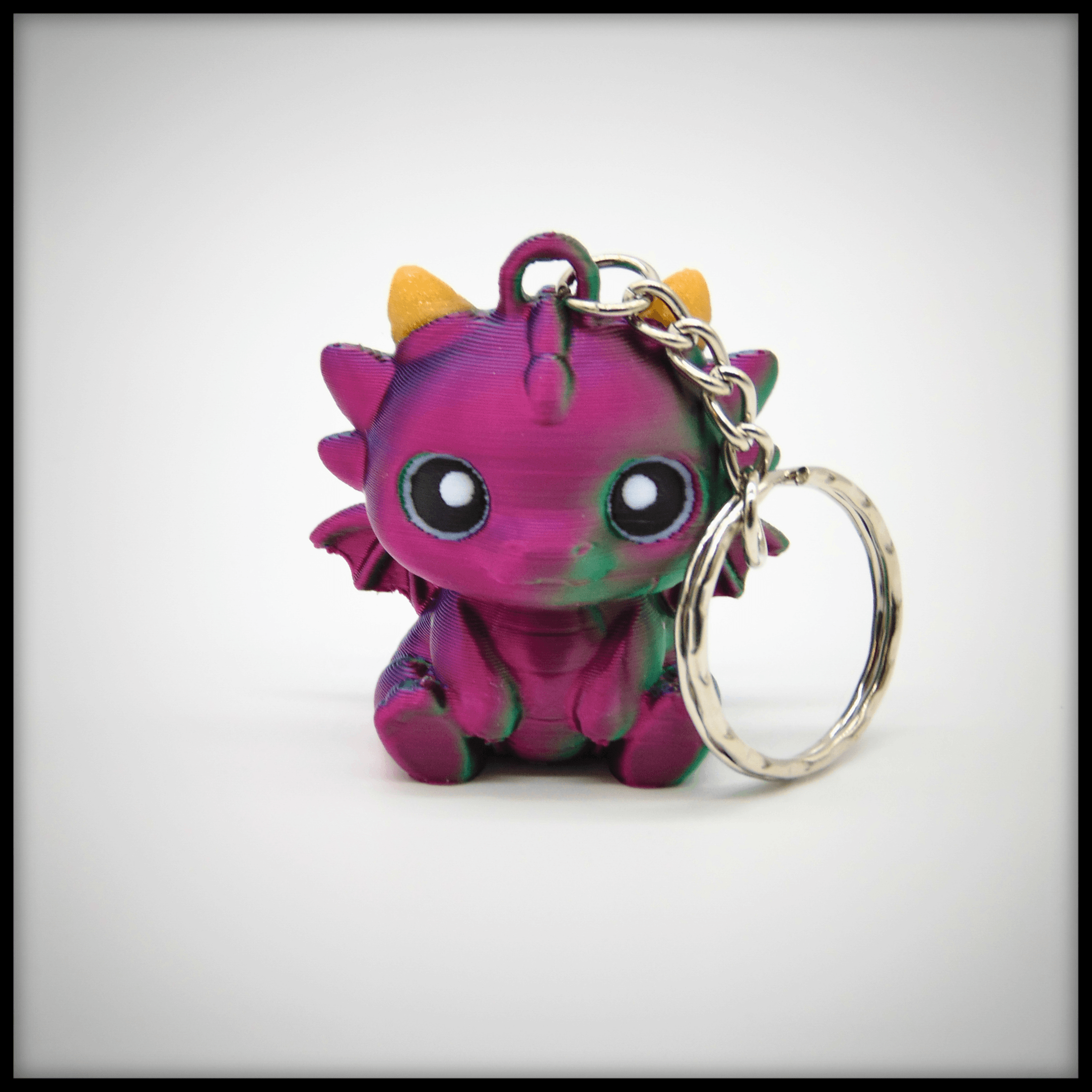 Cute Baby Dragon Keychain 3d model