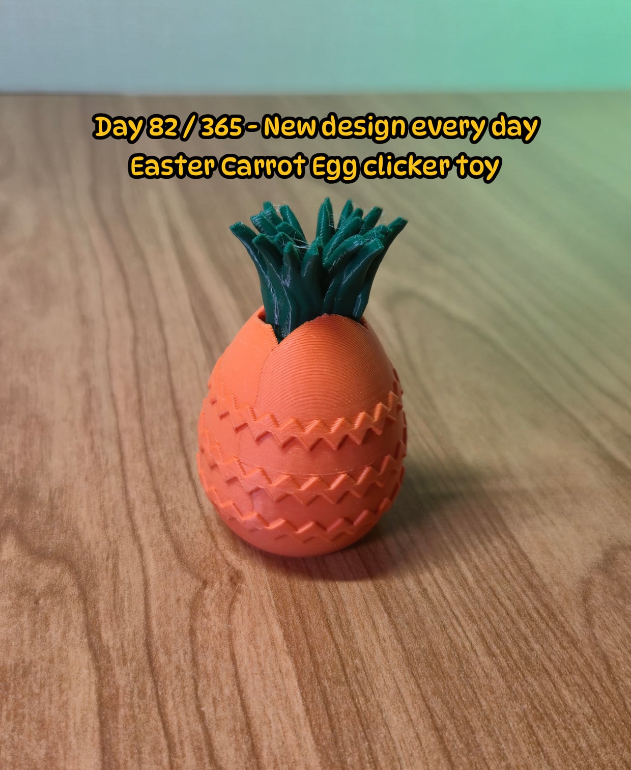 Easter Carrot Egg clicker toy 3d model