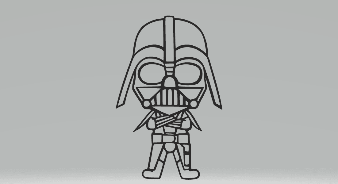 Darth Vader Star Wars -Art 2D.stl 3d model