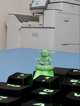 Baby Yoda Keycap 3d model
