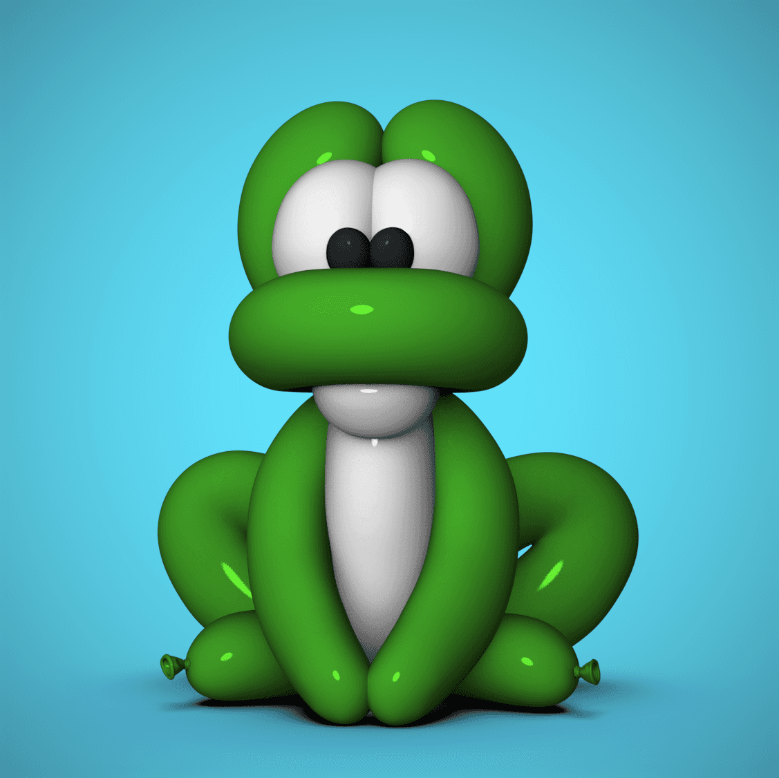 Balloon Frog 3d model
