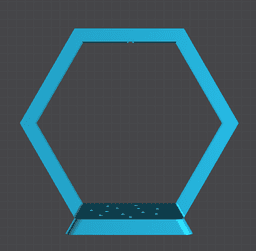 Hexagonal 6" action figure display shelf 3d model