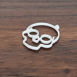 Skull Silhouette Keychain 3d model