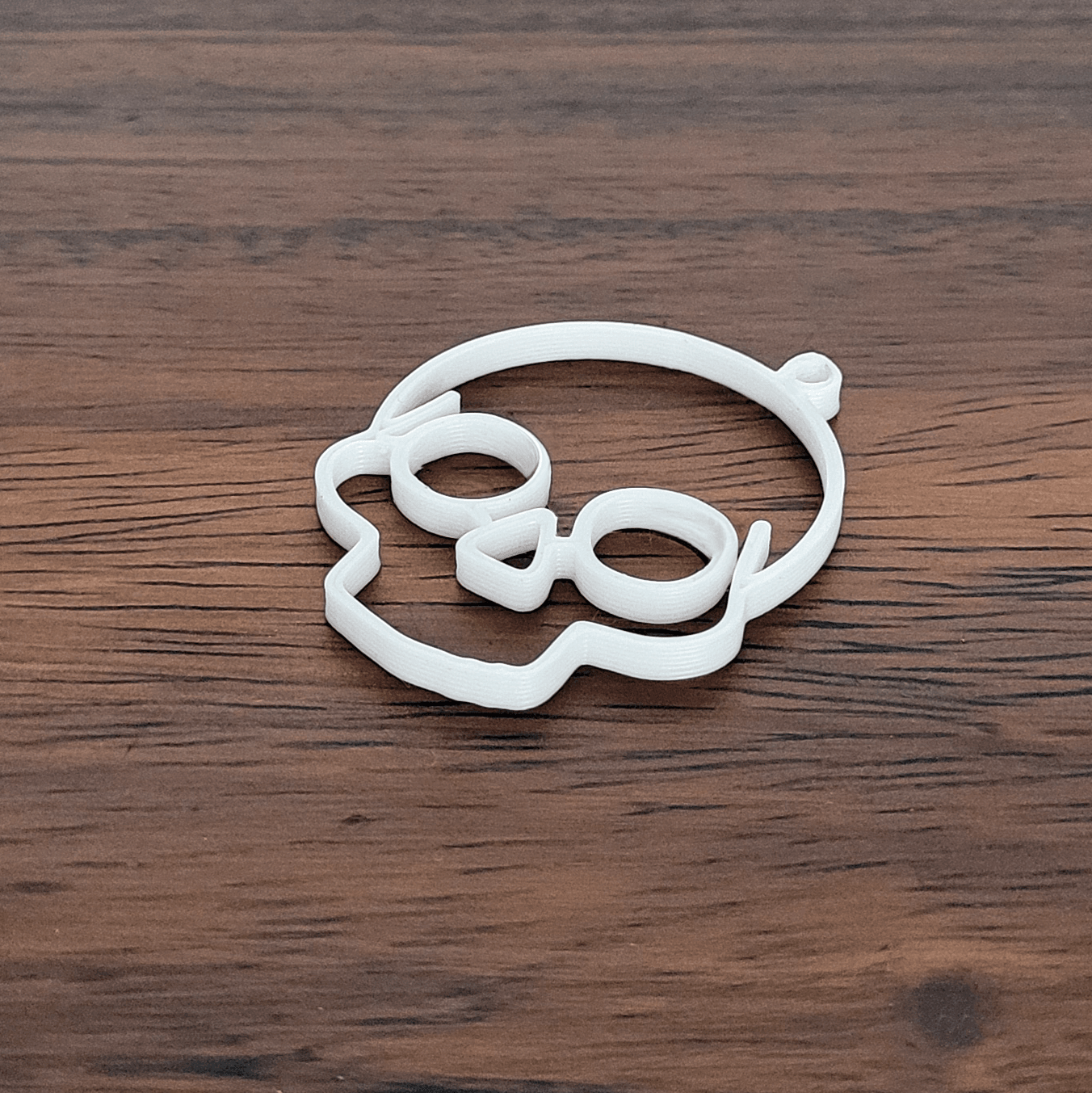 Skull Silhouette Keychain 3d model