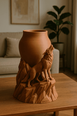 Echo in the Living Room vase wolf 3d model