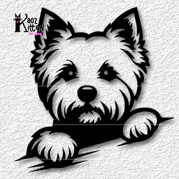 westie wall art west highland terrier dog decor 3d model