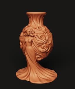 Classical Goddess Statue Vase | Elegant Female Form Decor | Mythological Art Vase 3d model