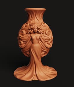 Classical Goddess Statue Vase | Elegant Female Form Decor | Mythological Art Vase 3d model
