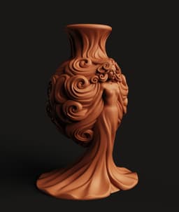 Classical Goddess Statue Vase | Elegant Female Form Decor | Mythological Art Vase 3d model