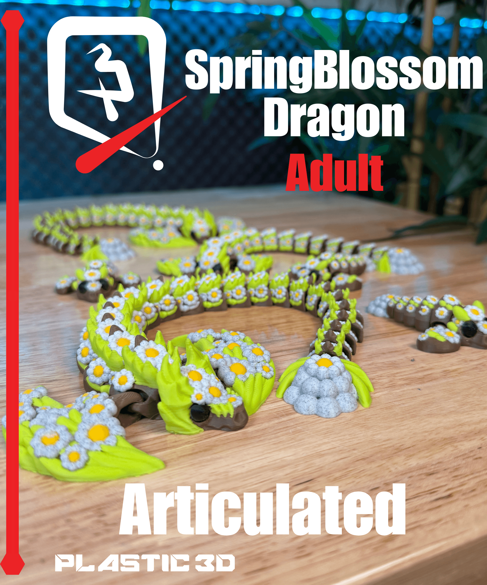 Elder SpringBlossom Dragon - Articulated Supportless 3d model
