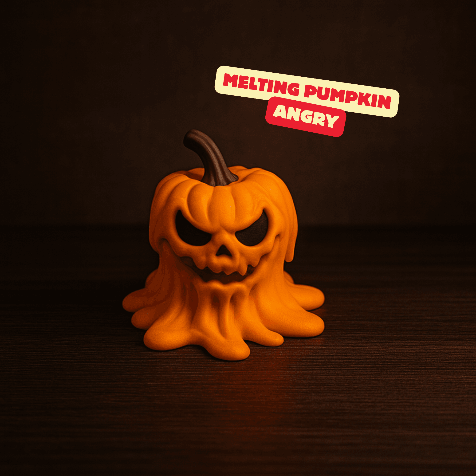 ANGRY MELTING PUMPKIN (MULTIPART) / HALLOWEENDECOR / HALLOWEENDESIGN 3d model